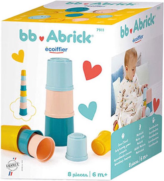 Ecoiffier Baby Stapeltoren, 8dlg. van Ecoiffier