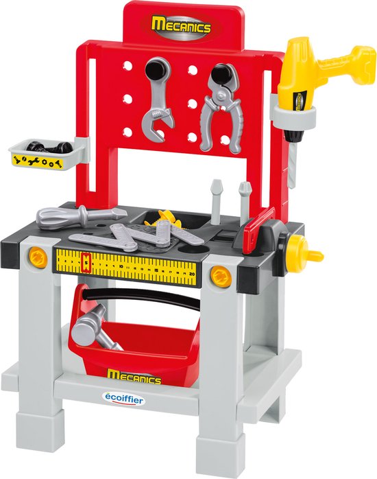 Ecoiffier Mecanics Werkbank 16-delig van Ecoiffier