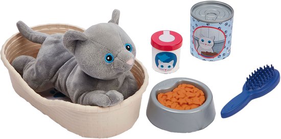Ecoiffier Medical Knuffel Kat met Kattenmand Speelset - 9dlg. van Ecoiffier