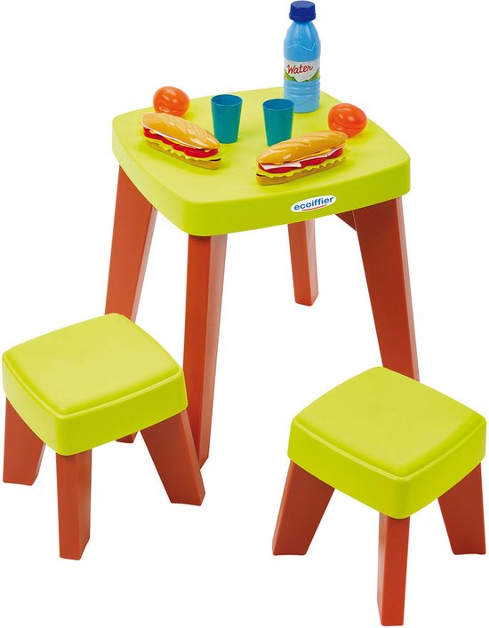 Ecoiffier Picknicktafel Speelset, 10dlg. van Ecoiffier