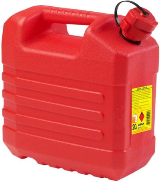 Eda Benzine Jerrycan - Met Tuit - 20 Liter - Rood van Eda
