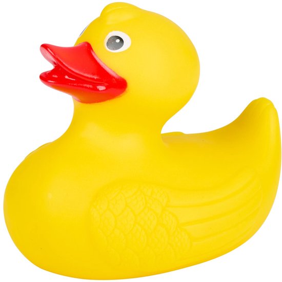 Eddy Toys Badeend 12 Cm - Rubberen Badeend voor in Bad - Gele Badeend voor Kinderen - Badspeeltje Eend voor Baby - Speelgoed voor Bad - Badspeeltje Kinderen van Merkloos