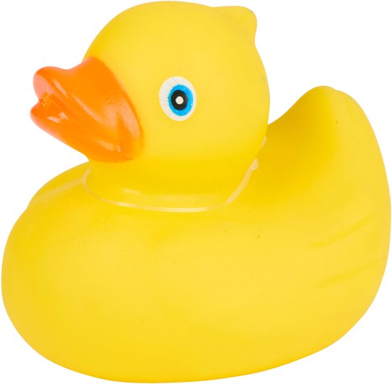Eddy Toys Badeend - Bad Speelgoed Geel - Badeend voor in Bad - Compact Bad Accessoire - Artikel 30601