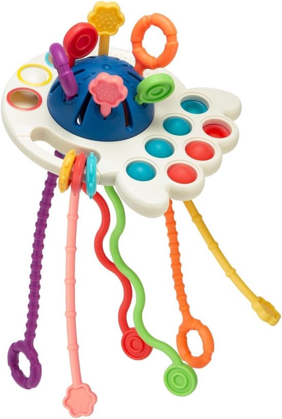 Edmondo Baby Speelgoed - Montessori - Ontwikkeling - Fijne Motoriek - Hoogwaardige Kwaliteit - Baby's - UFO - Kraamcadeau - 3 tot 24 Maanden - Montessori Speelgoed - Baby Speelgoed 6 maanden - Speelgoed 1 Jaar - Kinderspeelgoed van Merkloos