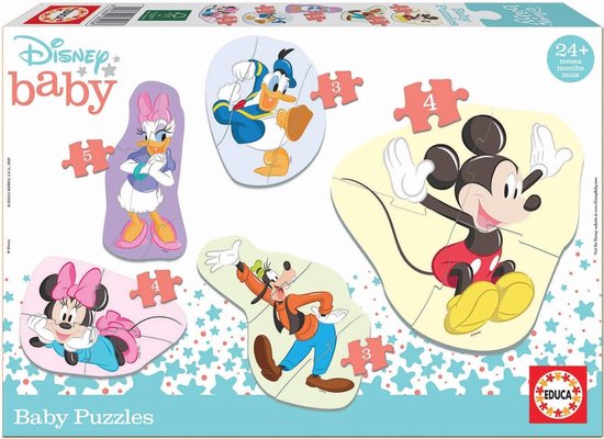 Educa - Set van 5 puzzels Mickey & Friends van 3 tot 5 stukjes van Educa