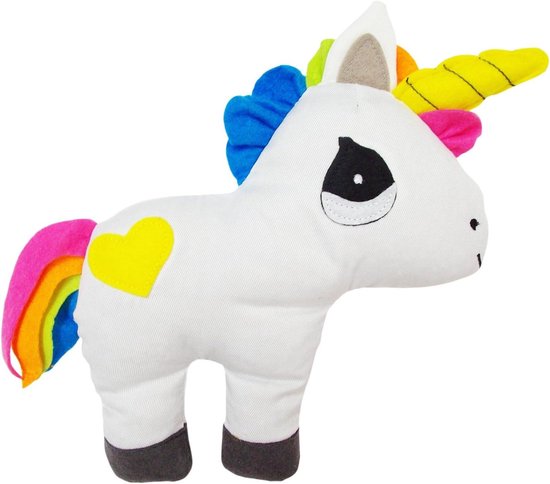 Eenhoorn Handpop - Knuffel Deken - Kinderspel - Zacht Stof - 23 cm - Meerkleurig