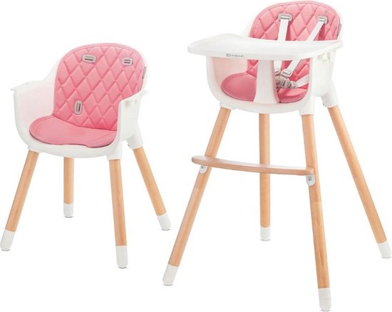 Eetstoel Baby 6 Maanden en Ouder - Kinder Eetstoel - Kinderstoel - Inklapbare Eetstoel - Kinderzetel - Roze van Haroxx