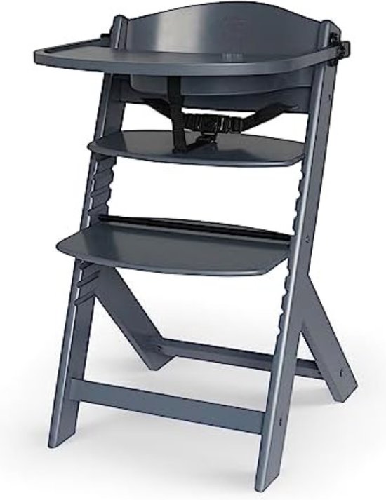 Eetstoel Baby - Eetstoel Voor Baby - Kinder Eetstoel - Kindereetstoel - Grijs van Merkloos