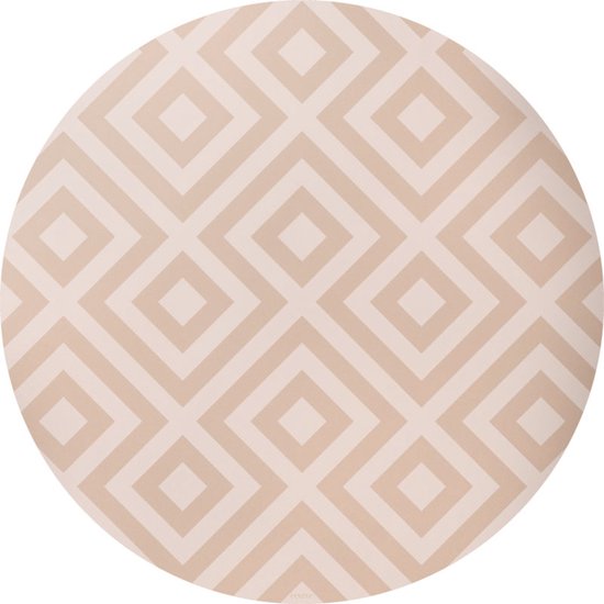 Eeveve Vloermat Rond - Modern Blocks - Desert Sand van Eeveve