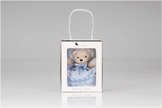 Egel Knuffeldoek - Baby Knuffel - Troost en Slaap - Oudergeur Absorberend - 28x17 cm - Blauw