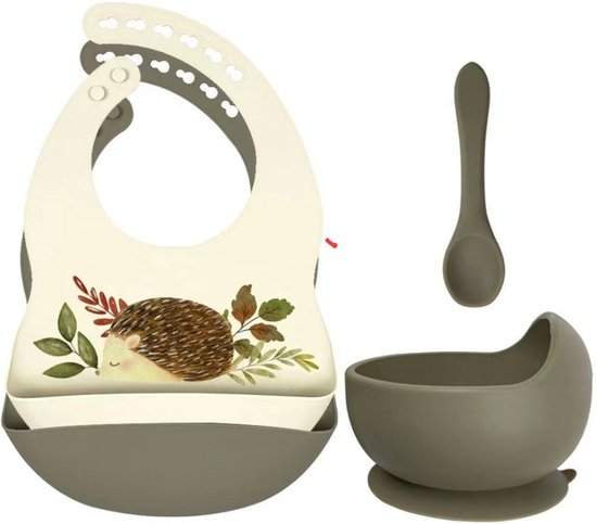 Egel Salie Siliconen servies set | Eten & Drinken | Rammelaartje van Rammelaartje