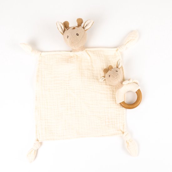 Egmont Giraf Leonie knuffeldoekje + rammelaar in cadeauverpakking. van Egmont Toys