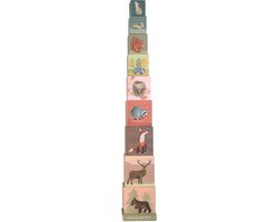Egmont Toys Stapelkubussen bosdieren 15x15x15 cm van Egmont Toys