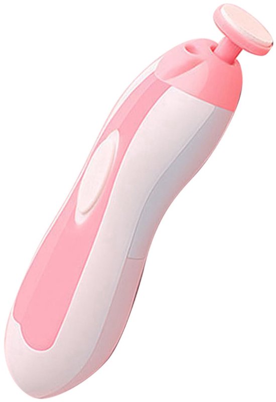 Electric Nail File, 6 in 1 Baby Nail Trimmer Electric Nail Trimmer Kit Baby Nail Cake Baby Nail Trimmer with 6Pcs Sanding Heads LED Light for Infants Toddlers Children (BLUE) (PINK) van Merkloos