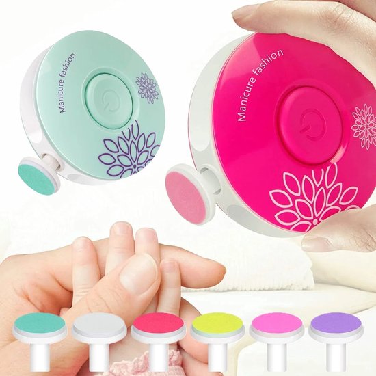 Electrische Nageltrimmer - Baby Nageltrimmer - Volwassenen nageltrimmer - 6 Slijpkoppen - Verzorgingsset - Nagelverzorging van Yonos
