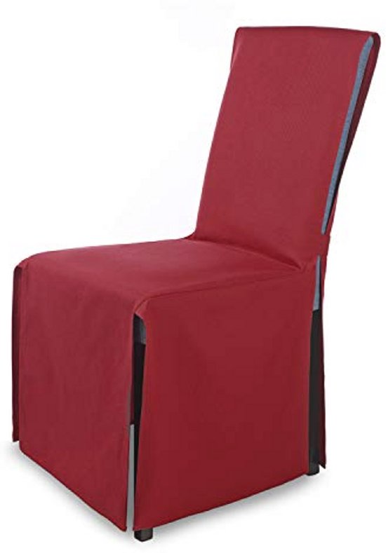 Elegant Bordeaux Stoelhoes Set van 4 - Stoelbekleding voor Vrijdragende Stoelen met Strik van Merkloos