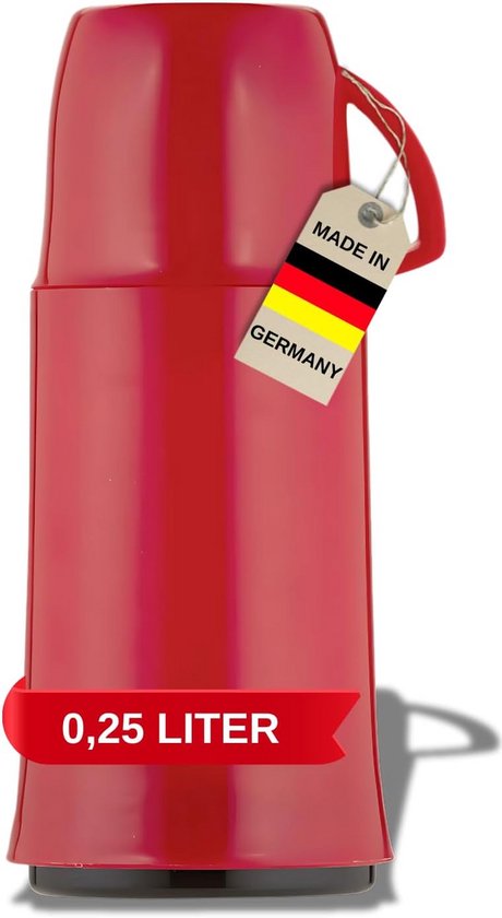 Elegante Isoleerfles Blauw 0,25 Liter voor Warm en Koud Drinken
