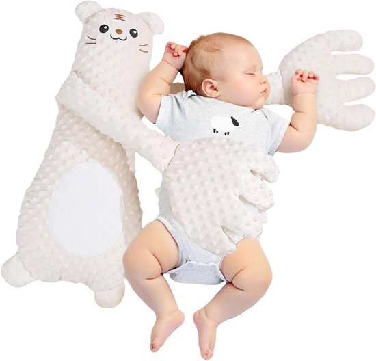 Elektrisch Knuffeldier Baby - Zacht Pluche Dier - Slaap Kalmeren - Drie Kalmeringsfuncties - 60 cm - Wit