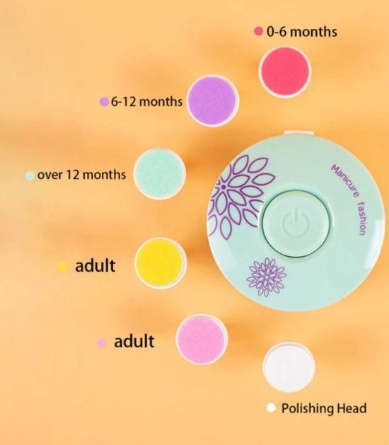 Elektrische Baby Nagelknipper - Nagelschaartje - Nagelvijl - Nageltrimmer - Nagelsetje - Veilig En Zacht - Voor Baby En Volwassenen - Ultra Stil (slapend knippen) - Draadloos - Portable - Blauw van Fronntie