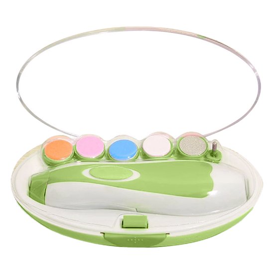 Elektrische Baby Nagelvijl - Manicure Set - Voor Pasgeborenen & Peuters - Veilig & Draagbaar - Groen van Merkloos