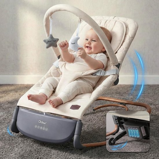 Elektrische Baby Schommel - Verstelbare Wieg - Baby Kalmeren - Touchscreen Bediening - 0 tot 18 kg - Wit