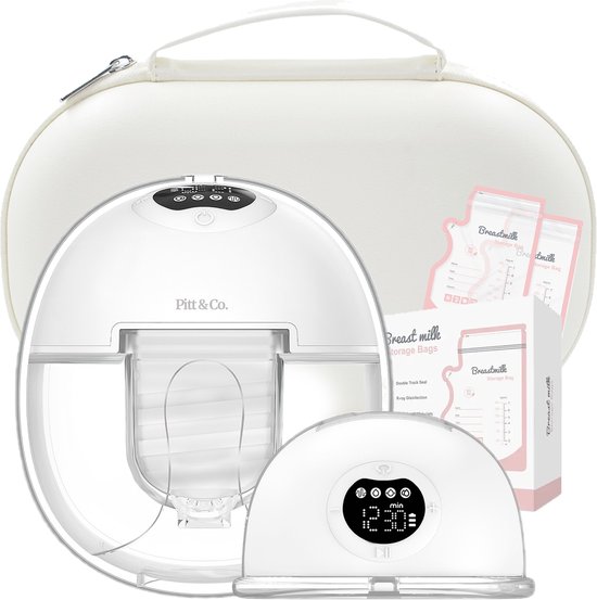Elektrische Borstkolf Handsfree - Dubbele Set - Draadloos & Draagbaar - Dubbele BPA-vrije Kolf - Draadloze Borstkolf - Kolfapparaten - Breast Pump - Stil - Incl. Melkzakjes & E-book van Merkloos