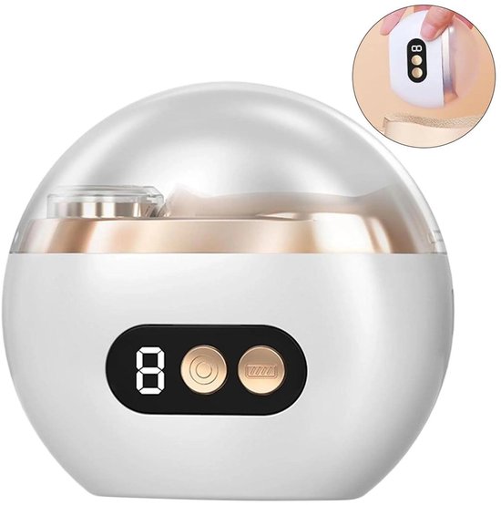 Elektrische nagelknipper, 3-in-1 elektrische nageltrimmer, elektrische nagelvijl en -polijster, met LED-verlichting, drie snelheidsstanden - ultrastil, geschikt geschikt voor kinderen en volwassenen, wit.