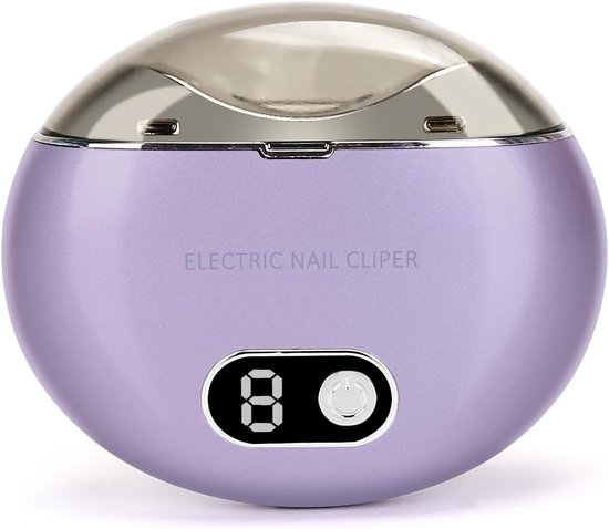 Elektrische Nagelknipper - Automatische Nagelknipper - LED Licht - 3 Snelheidstanden - USB-oplaadbaar - Voor alle leeftijden - Kleine Automatische Laag Lawaai Nagelknipper - Geschikt voor Vingers en Tenen - Paars van Mulife.