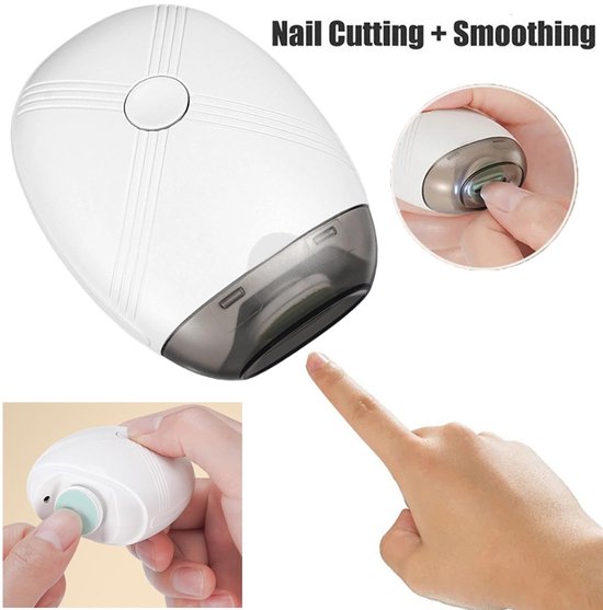 Elektrische nagelknipper met automatische polijstfunctie, LED-verlichting en 3 snelheden - Elektrische nagelknipper, nageltrimmer, manicurevijl en -polijster voor baby's, kinderen, volwassenen en senioren van Merkloos
