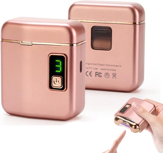 Elektrische nagelknipper met LED-lampje, verlicht uw nagelverzorgingsroutine met moeiteloze precisie, USB-oplaadbare, veilige vingernagelknipper, ideaal voor pasgeborenen tot senioren van Merkloos