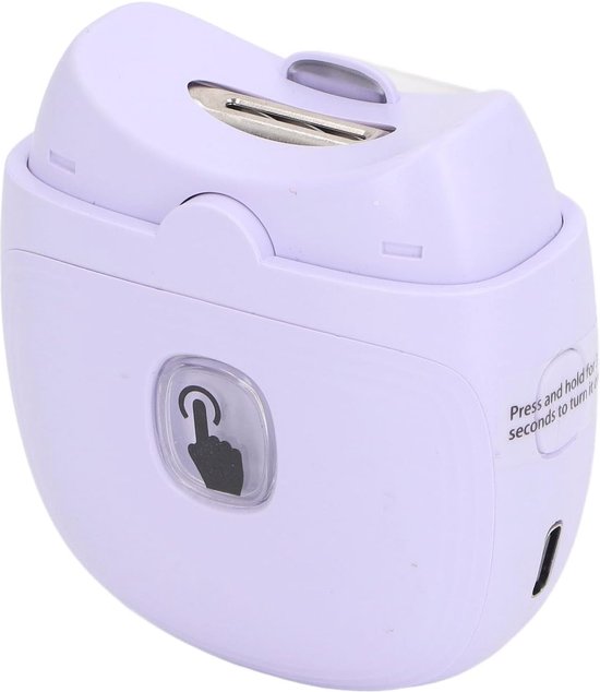 Elektrische Nagelschaar Paars - Veilige Nagelknipper voor Baby´s - USB Oplaadbaar - Twee Snelheidsstanden - Met LED Licht van Boogybunny