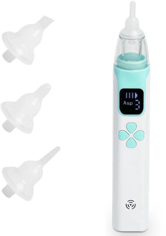 Elektrische Neusreiniger Baby - Neuszuiger - Neus Aspirator - Stil, Draagbaar met muziek & 3 sterkte’s - Veilig & Gemakkelijk in Gebruik - BLAUW van Merkloos