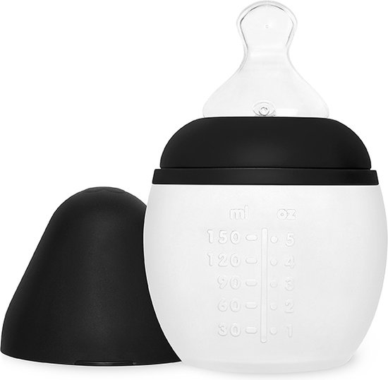 Elhée Siliconen Babyfles 150 ml | Black