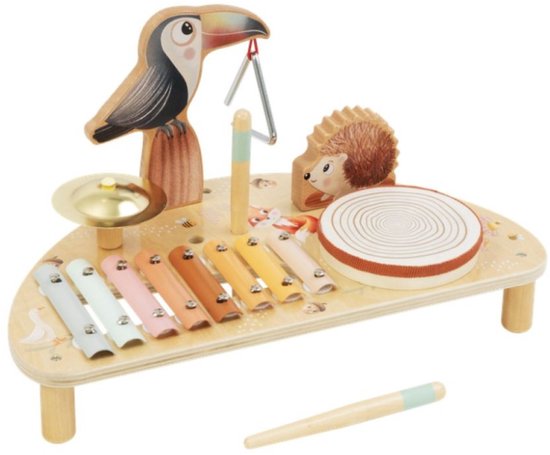 EliNeli Houten Muziektafel - Montessori speelgoed voor baby en 2+ jaar van Merkloos