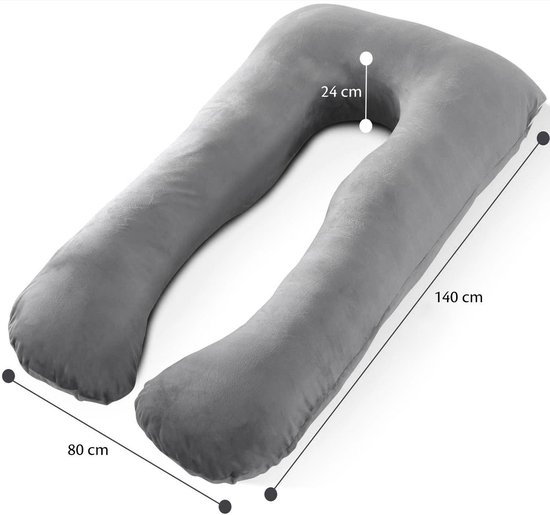 Ella® zwangerschapskussen Hoes - Overtrek voor de U vorm, Minky, 140x80 cm van Ella®