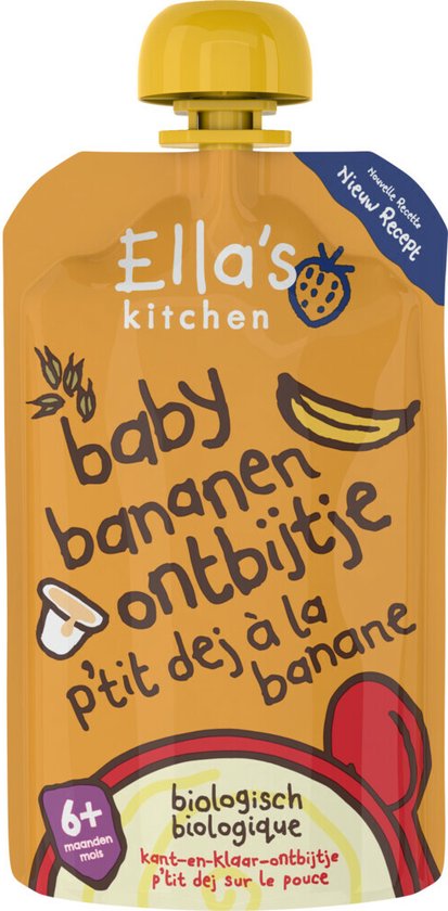 Ella's kitchen Baby Ontbijtje 6+ m Banaan 100 gr - 6x 100 gr - Voordeelverpakking van Merkloos