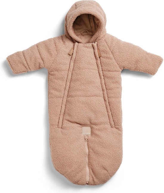 Elodie Baby Overall - Baby Voetenzak - Voetenzak autostoel- Voetenzak Autostoel 0+ - Pink Bouclé -0-6 maanden van Elodie