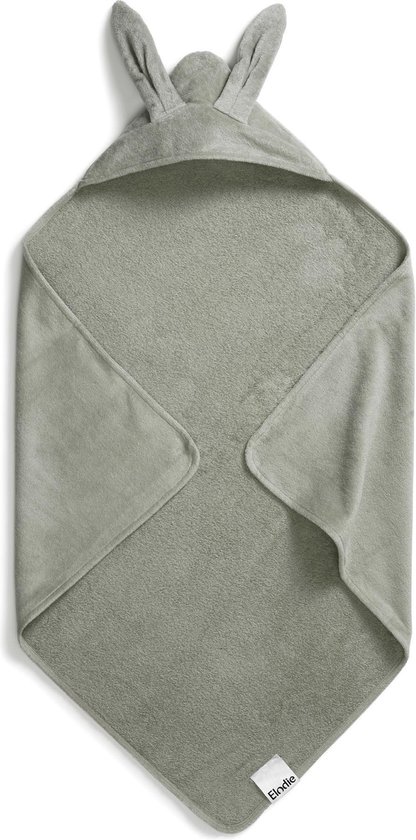 Elodie Badcape - Badcape Baby - Badcape - Badcape met capuchon - Kraamcadeau - Mineral Green Bunny van Elodie