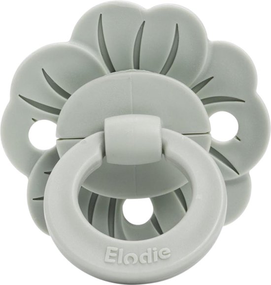 Elodie Binky Bloom 3m+ fopspeen - Fopspeen - Fopspenen- Silicone fopspeen - Mineral Green van Elodie