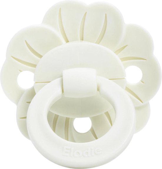 Elodie Binky Bloom 3m+ fopspeen - Fopspeen - Fopspenen - Silicone fopspeen - Vanilla White van Elodie
