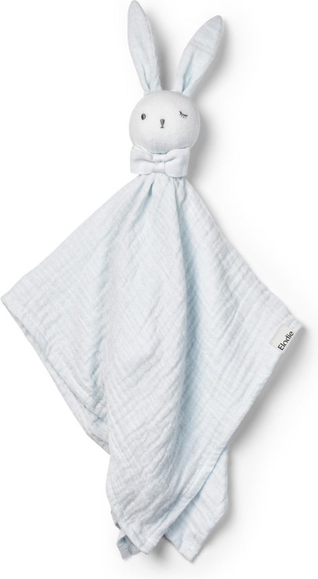Elodie Blinkie -Hydrofiele Knuffel - Knuffel konijn - Knuffeldoekje - Kraamcadeau - Knuffel Frans (Bermuda Blue) van Elodie