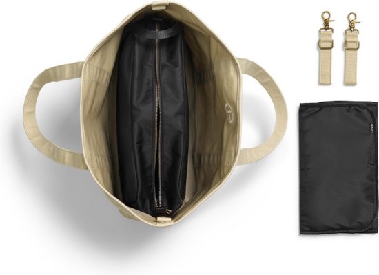 Elodie Canvas Tote luiertas - Luiertas verzorgingstas - Luiertassen - Pure Khaki van Elodie