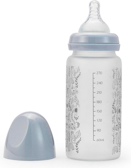 Elodie glazen babyfles - Baby flessen - Baby fles - Glazen flesjes - Babyfles - 270 ml - Monkey Sunrise