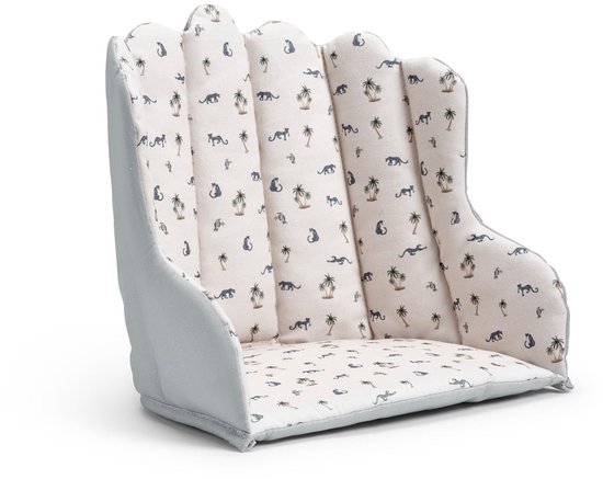 Elodie GRACE kinderstoel kussen - Eetstoel zitkussen - Kinderstoel bekleding - Kinderstoel - Omkeerbaar zitkussen -Garden Leo's Resort van Merkloos