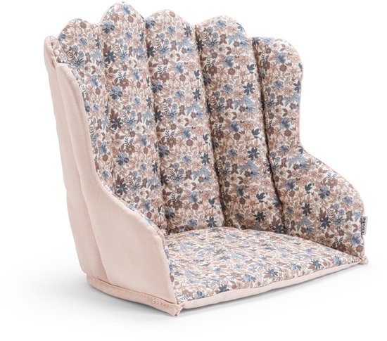 Elodie GRACE kinderstoel kussen - Kinderstoel kussen - Kinderstoel bekleding - Kinderstoel - Omkeerbaar zitkussen - Blue Garden van Merkloos