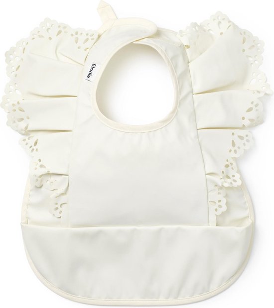 Elodie slab - Slabbetjes- Slabbertjes Baby - Slab - Slab met opvangbakje - Vanilla White van Elodie