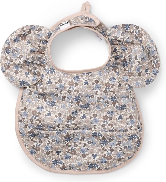 Elodie Slabbetje met opvangbakje - Slabbetjes - Slabbertjes Baby -Slab - Blue Garden Light van Elodie