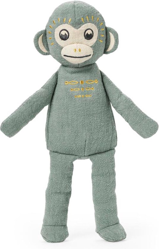 Elodie Snuggle - Knuffel - Knuffels - Knuffel Aap - Playful Pebble - Groen van Elodie