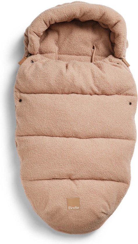 Elodie Voetenzak - Voetenzak - Voetenzak Buggy - Voetenzak Kinderwagen - Voetenzak universeel - Pink Bouclé