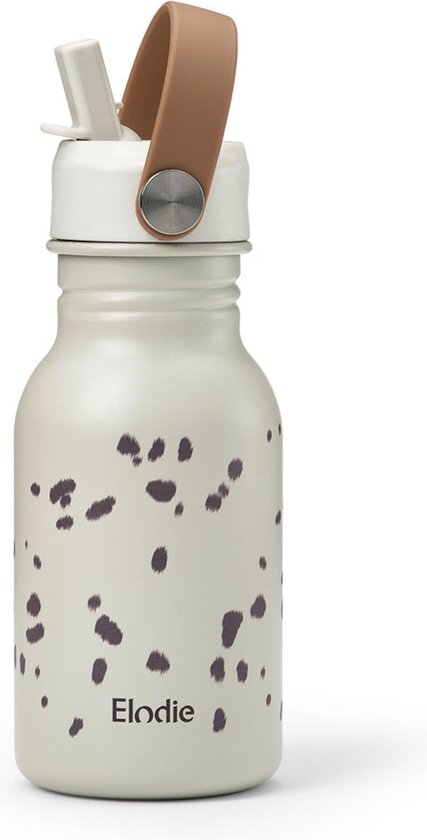Elodie Water Bottle - Waterflessen kinderen - Drinkfles met rietje - Drinkbeker - 350 ml - Dalmatian Dots van Elodie